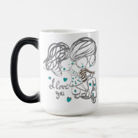 Cute Hand-Drawn "I Love You" Digital Art