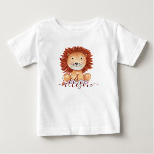 Cute hand drawn lion personalized kids  baby T-Shirt