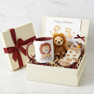 Cute hand drawn lion personalized kids  mug