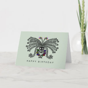 Cute Hand drawn - LYREBIRD - Nature - Australia Card