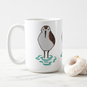 Cute Hand-drawn Ocean Bird Coastal Sandpiper Coffee Mug