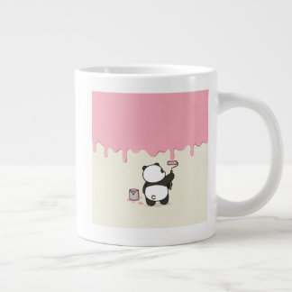Cute Hand-Drawn Panda Art Pink Coffee Mug