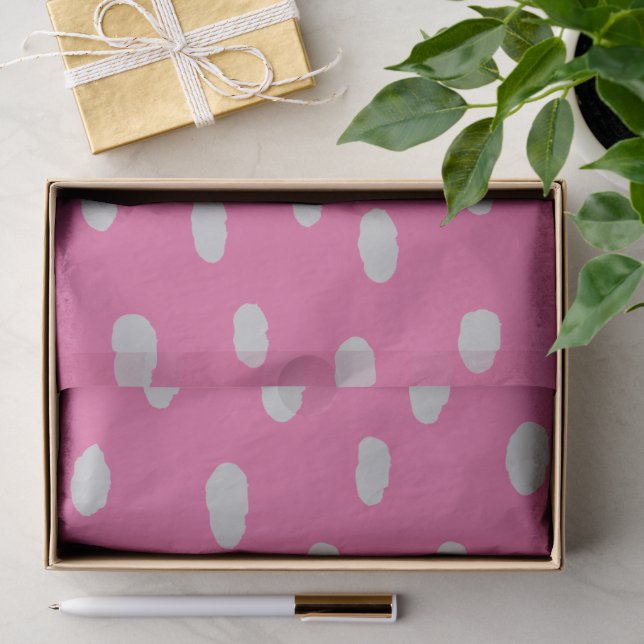Cute Hand Drawn Polka Dot Pattern Tissue Paper (Gift)