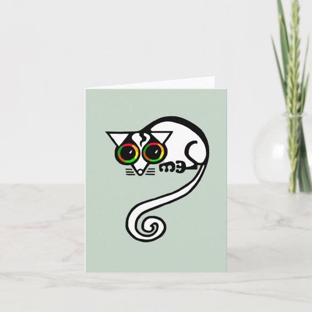 Cute hand drawn -POSSUM  -Aussie wildlife -Green Card (Front)