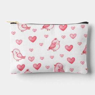 cute hand drawn seamless pattern with watercolor  accessory pouch
