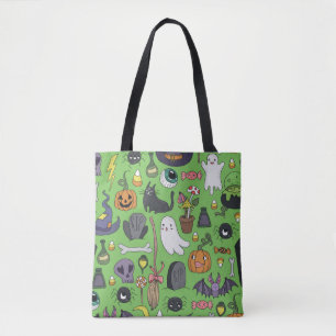 Cute hand drawn seamless patterns with cute hand d tote bag