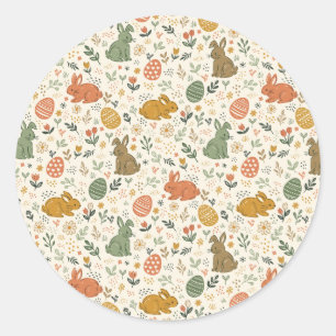 Cute Hand Drawn Spring Bunnies Sticker