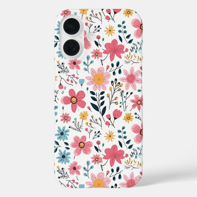 Cute Hand Drawn Spring Florals Case-Mate iPhone Case (Back)