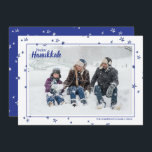 Cute Hand Drawn Stars Happy Hanukkah Family Holiday Card<br><div class="desc">Stylish and cute photo cards are perfect for all your friends and family this holiday season. Customize the text "happy hanukkah" with your own greet and change the family name and the year and swap out the picture for a photo of your kids, pet, or the whole family. The design...</div>
