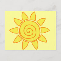 Cute Hand Drawn Sun Kids Drawing Illustration