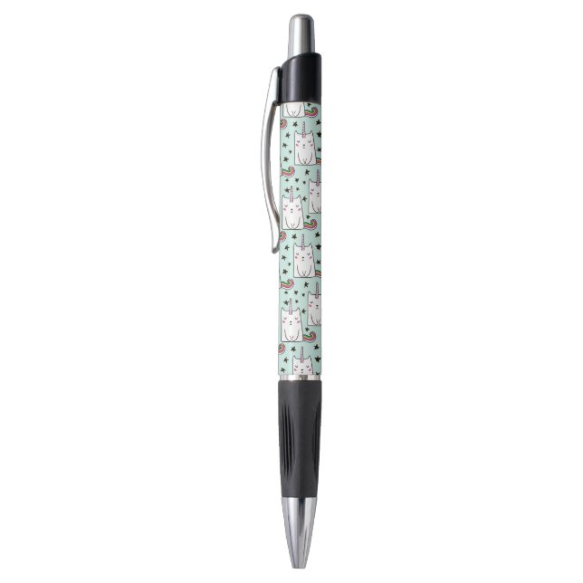 Cute Hand Drawn Unicorn Cat Pattern Pen (Top (Vertical))