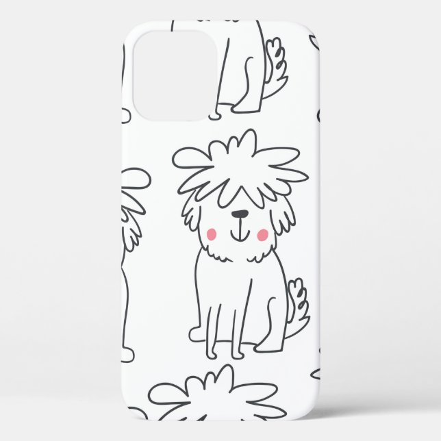 Cute handdrawn seamless pattern with cute doodle f Case-Mate iPhone case (Back)