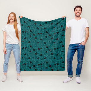 Cute handmade jelly fish pattern background fleece blanket
