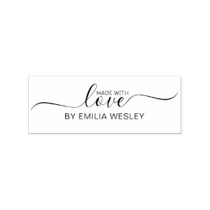 Cute Handmade With Love Small Business or Craft Rubber Stamp