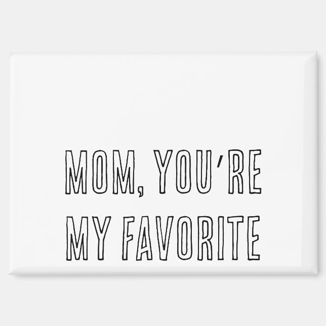 Cute Handwriting Mother’s Day Greeting Card Magnet (Front)