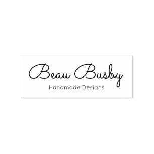 Cute Handwritten Script Rubber Stamp
