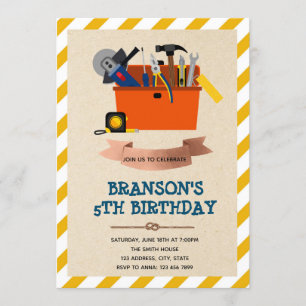 Cute handyman invitation à la soirée à thème