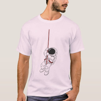 Cute Hanging Astronaut T-Shirt purple