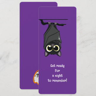 Cute Hanging Bat Invitation