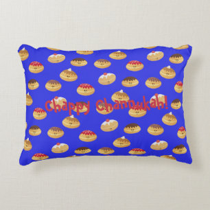 Cute Hannukah doughnut patterned  Accent Pillow