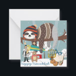 Cute Hanukkah Sloth Card<br><div class="desc">Adorable Hanukkah Sloth</div>