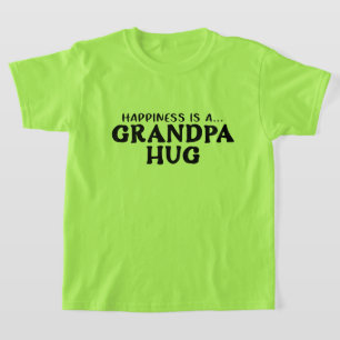 Cute happiness Grandpa hug word art T-Shirt