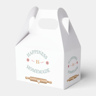 Cute Happiness Is Homemade Baking Quote Favor Box