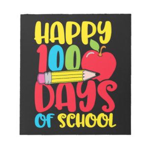 Cute Happy 100 Days Of School Teachers And Kids 1. Notepad