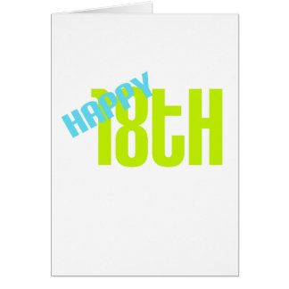 Cute, "Happy 18th" design