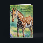 Cute Happy 3rd Birthday Granddaughter Cute Giraffe Card<br><div class="desc">Cute Happy 3rd Birthday Granddaughter Cute Giraffe Card</div>