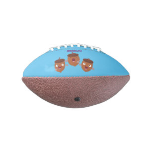 Cute happy acorns singing cartoon for kids football
