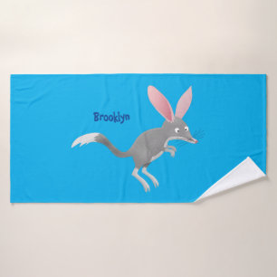 Cute happy Australian bilby cartoon Bath Towel Set