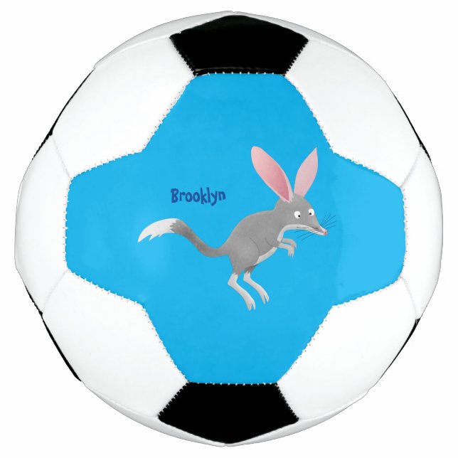 Cute happy Australian bilby cartoon Soccer Ball (Front)