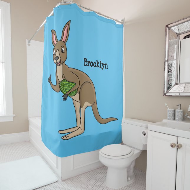 Cute happy Australian kangaroo illustration (In Situ)