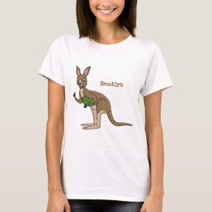 Cute happy Australian kangaroo illustration T-Shirt