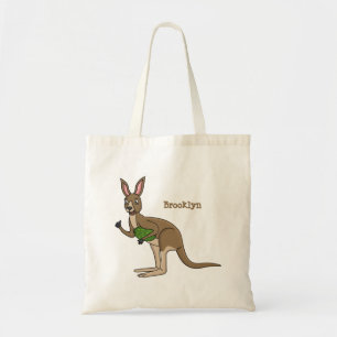 Cute happy Australian kangaroo illustration  Tote Bag