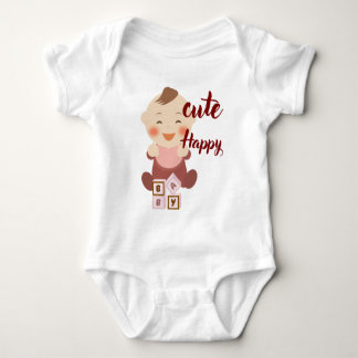 Cute Happy Baby Bodysuit – Adorable Baby .