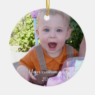 Cute happy baby - create your own ceramic ornament