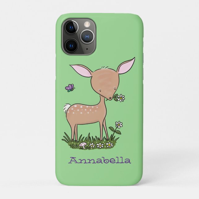 Cute happy baby deer cartoon illustration Case-Mate iPhone case (Back)