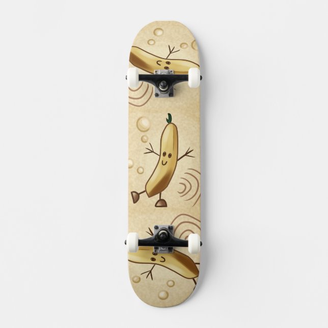 Cute happy banana skateboard (Front)