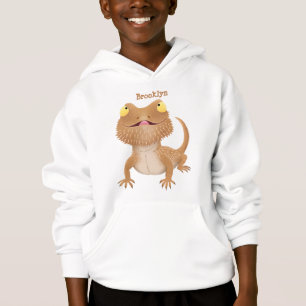 Cute happy bearded dragon lizard cartoon 