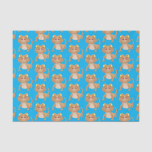 Cute happy bearded dragon lizard cartoon tissue paper
