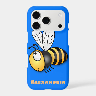 Cute happy bee cartoon illustration