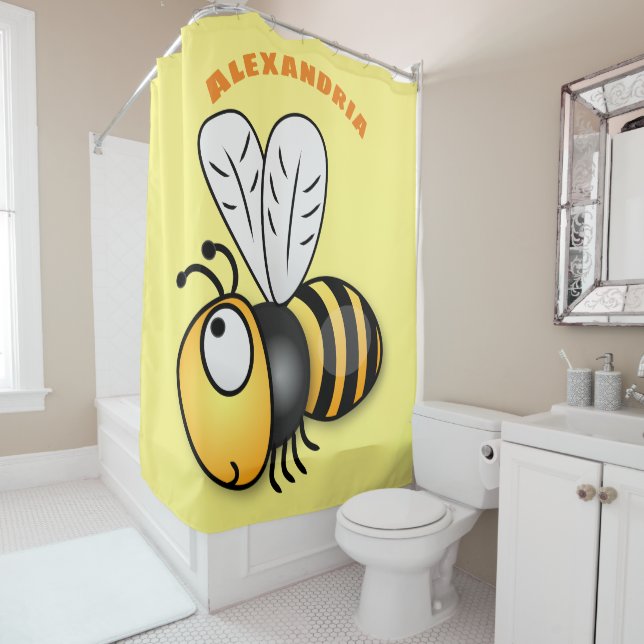 Cute happy bee cartoon illustration (In Situ)