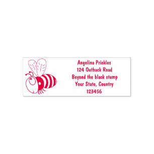 Cute happy bee cartoon illustration self-inking stamp