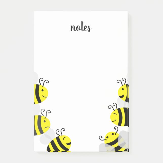 Cute Happy Bees and Cranky Bee Notes (Front)