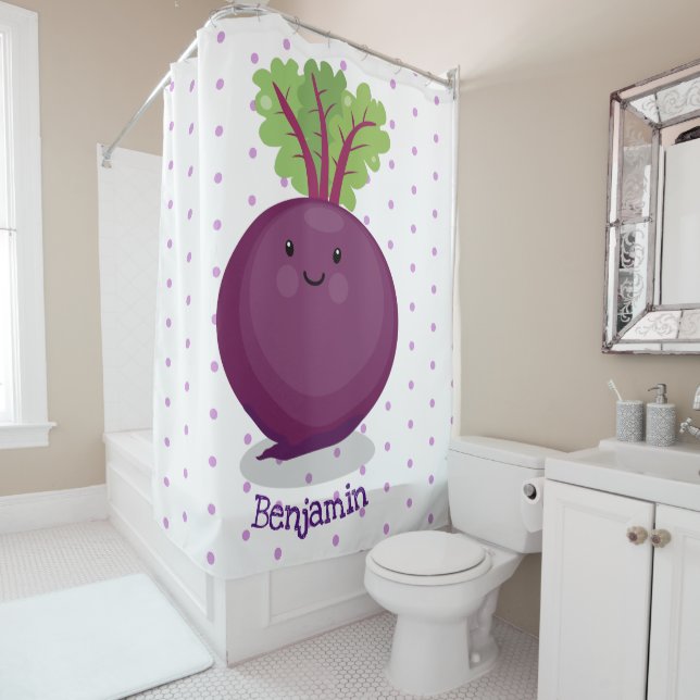 Cute happy beet root kitchen cartoon illustration (In Situ)
