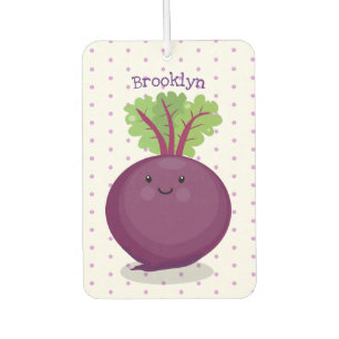 Cute happy beet root kitchen cartoon illustration air freshener