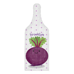 Cute happy beet root kitchen cartoon illustration cutting board