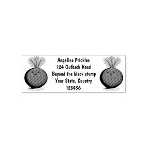 Cute happy beet root kitchen cartoon illustration self-inking stamp